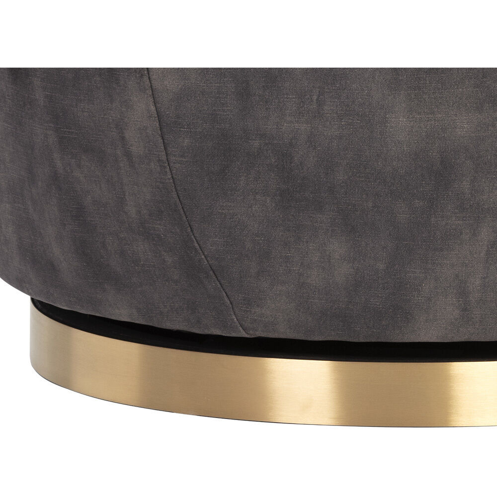 Casey Nono Shitake Swivel Lounge Chair, Swivel